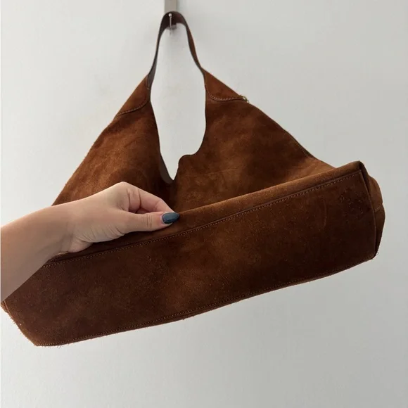 COACH Suede Brooklyn Shoulder Bag 39 in Warm Brown - Picture 8 of 13